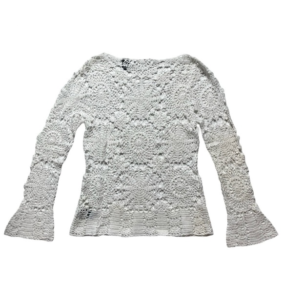 NWT Liz Claiborne Crotchet Doiley Sweater - Picture 4 of 5